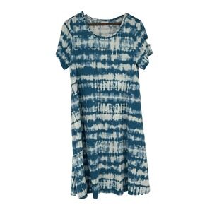 NWT LULAROE Tie Dye Watercolor Jessie Dress Stretch soft pockets teacher spring